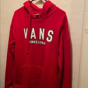 Vans red hoodie like NEW